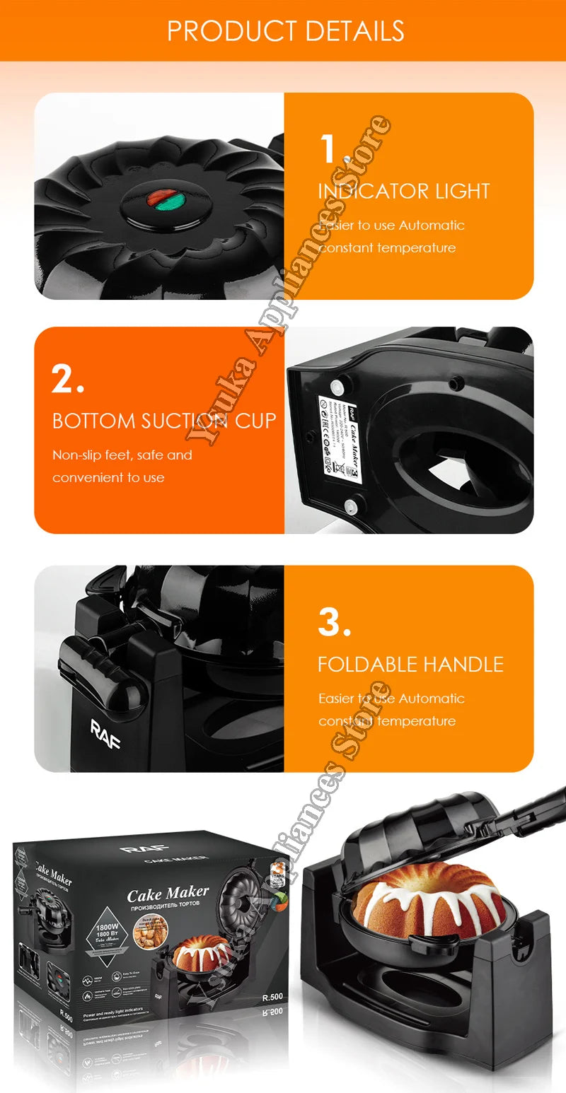Elektrischer rotierender Lava Bundt Cake Maker Rotated Bundt Cake Maker