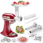 Aufsätze für Lebensmittelwolf aus Metall für alle KitchenAid-Standmixer, Fleischwolf, Wurstfüller, (Kitchenaid-Mixer nicht im Lieferumfang enthalten)