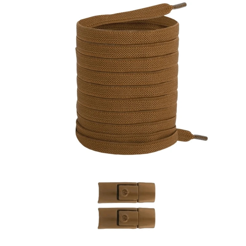 Neu ohne Krawatten, elastische Schnürsenkel, keine Krawatte, Schnürsenkel, Press-Lock-Schnürsenkel, Sneaker, Kinder und Erwachsene, 8 mm, verbreiterte flache Schnürsenkel für Schuhe