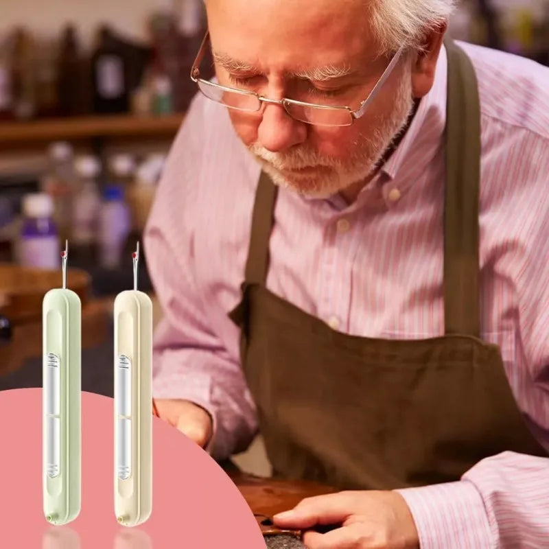 1/2 Stück 2-in-1-Nadeleinfädler, Nahttrenner, Nähentferner, dehnbare Nahttrenner für Handnähen, Nahtzubehör