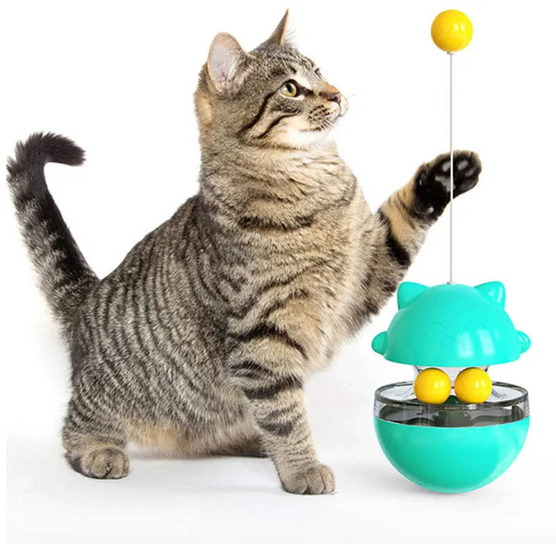 Neue lustige Katze Stick Katze Spielzeug Tumbler Leck Lebensmittel Ball Katze lindern Langeweile Tumbler Heimtierbedarf spielen mit Lebensmittelspüler selbst