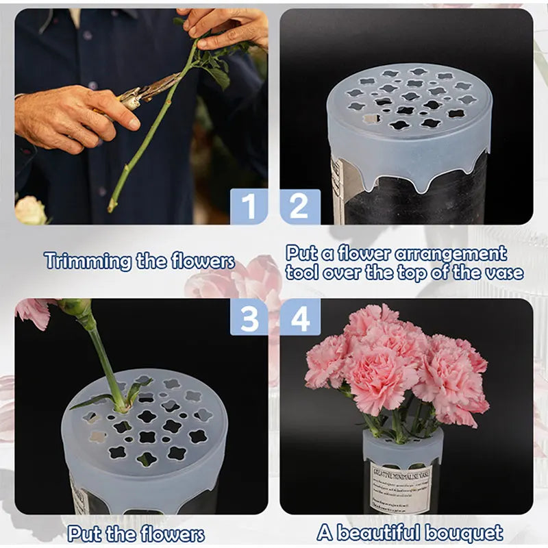 Silikon-Blumengitter für Vasen – Flexibler Blumenstielhalter, Wasserdicht & Wiederverwendbar | DIY
