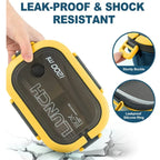 1200ml 2-lagige Bento-Brotdose mit Löffel gabel, tragbare auslaufs ichere Büro camping für Kinder mit hoher Kapazität