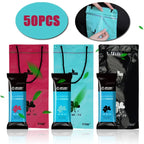 50 Stück Auto Einweg Müllsäcke, selbstklebende Müllhalter, Auto Interieur, Büro, Küche, Müll Aufbewahrung, Beutel biologisch abbaubar