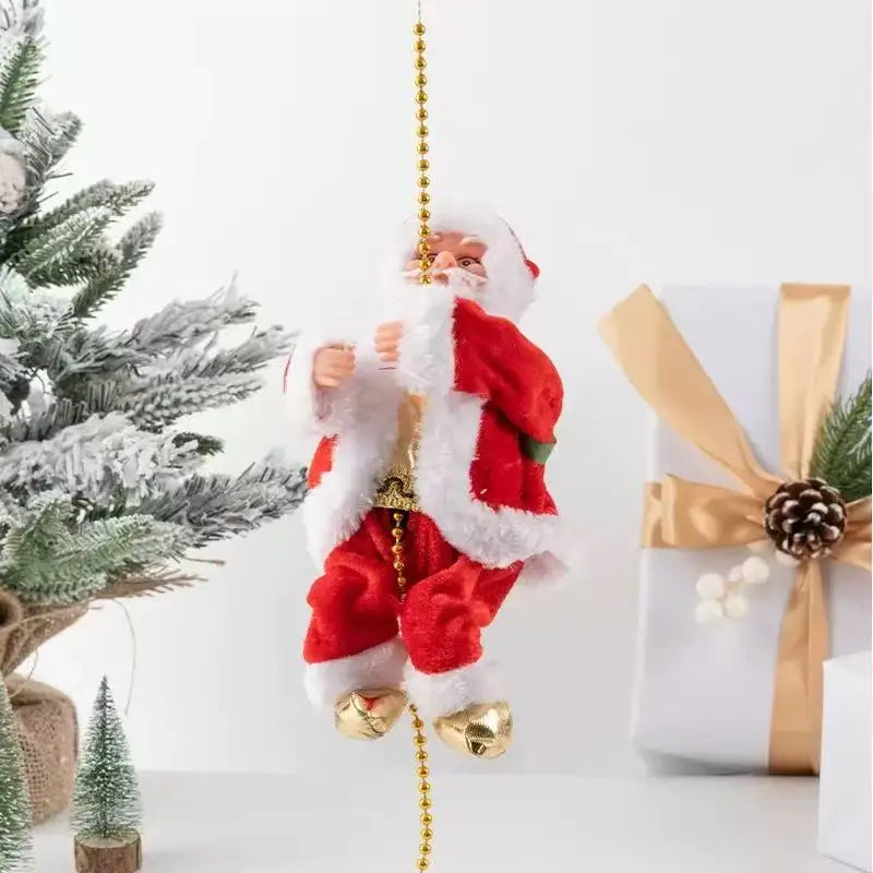 Elektrische Santa Claus Weihnachten Dekoration Klettern Leitern Klettern Perlen Klettern Kamin Weihnachten Geschenk Dekoration Hause Ornament