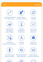 FNB58 USB-Tester, Voltmeter, Amperemeter, Typ C, Schnellladungserkennung, Auslöser, Kapazitätsmessung, Welligkeitsmessung