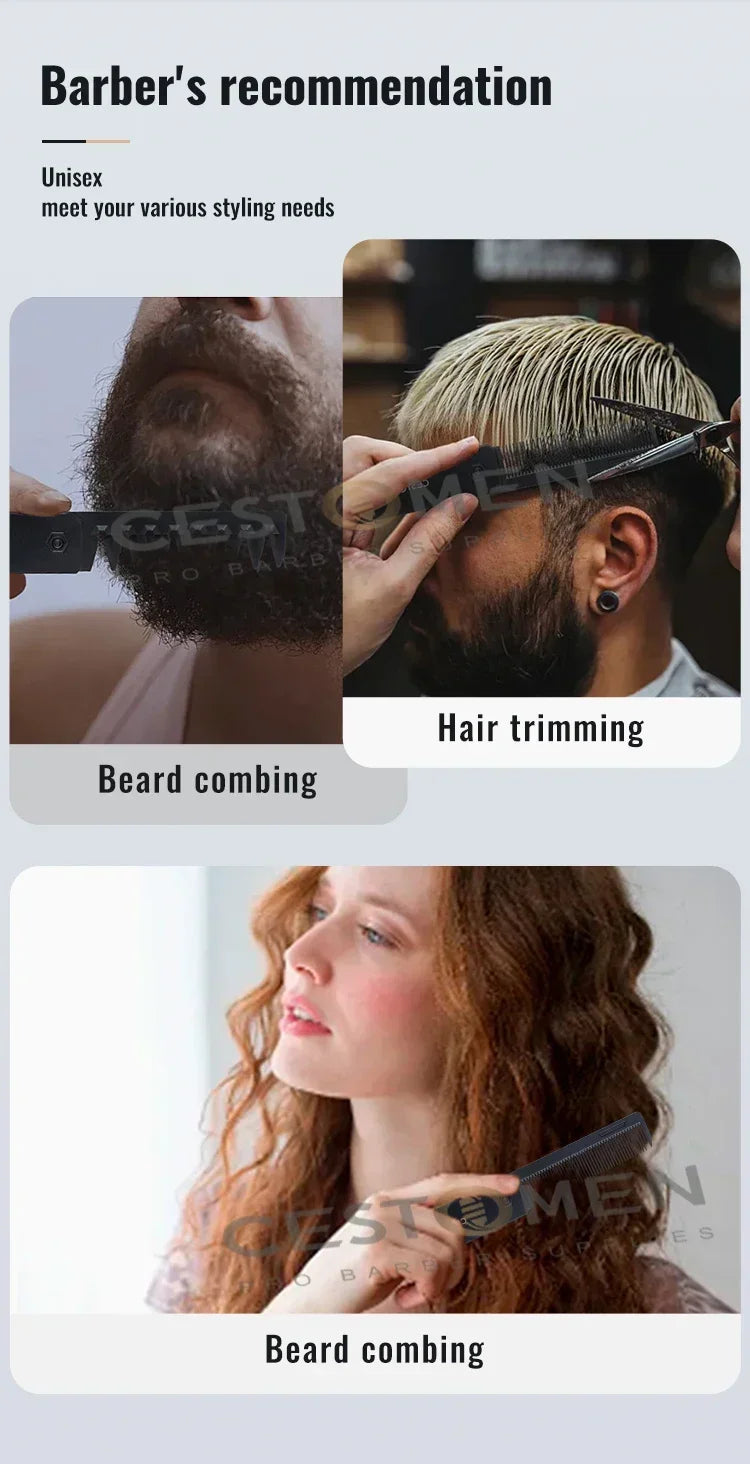 Neue 1/2/3 in 1 Tasche Klapp Kämme Kunststoff Breite Zahn Öl Kopf Kamm Bart Kämmen Barber Clipper kamm Salon Haar Styling Werkzeuge