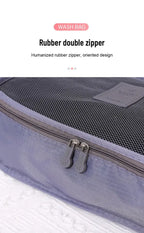 6 Teile/Satz, Rosa/Blau/Grau Reise Tasche, Große Kapazität, Wasserdichte Gepäck, Kleidung/ Unterwäsche Tasche, Tasche mit Zipper