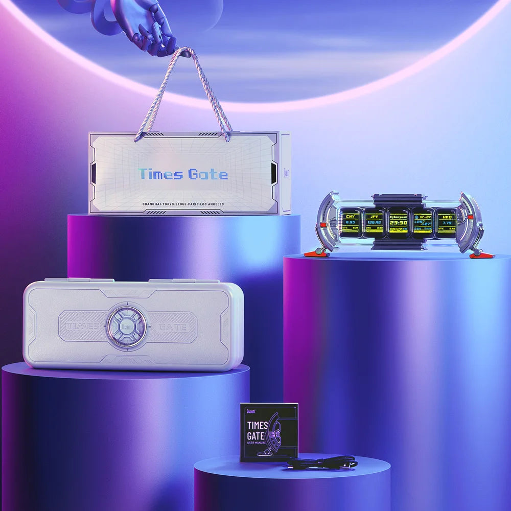 Divoom Times Gate-Cyberpunk-Gaming-Setup-Digitaluhr mit intelligenter App-Steuerung