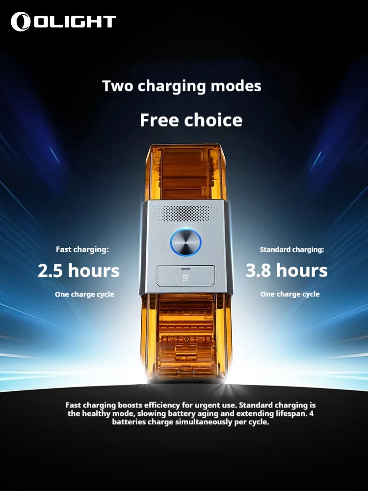 OLIGHT OstationX 3-in-1 Smart-Akkuladegerät AA/AAA Ni-MH wiederaufladbares Batterieladegerät Ladebox Nickel-Metallhydrid-Batterien Gehäuse