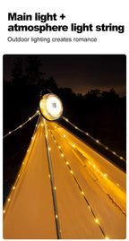 Outdoor-Camping LED Umgebungs licht Typ C wiederauf ladbare tragbare Beleuchtung Taschenlampe mit 6 Modi dekorative Lichterkette