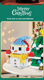 Weihnachtsgeschenke Micro Baustein DIY Domino Spiel Weihnachtsmann Rentier Urlaub Puzzle Montage Ziegel Tischdekoration Spielzeug