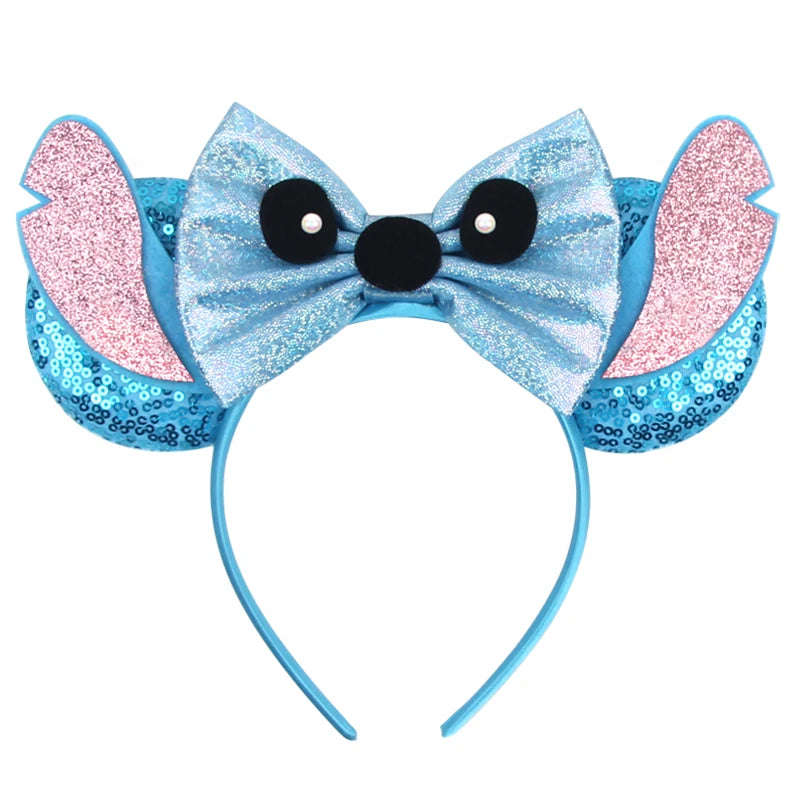 Prinzessin Haarreif mit Pailletten-Bogen – Disney-Motive, Halloween & Party | Damen & Kinder