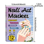 Flysea 3D Nail Art Pens – Doppelkopf, Acryl, schnelltrocknend, 12 oder 24 Farben