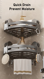 Badezimmer-Ecklagerregal, Saugnapf, Halterung an der Wand, Dusch-Caddy-Box, abnehmbares Badezimmer, Küche, Toilette, Organizer-Rack