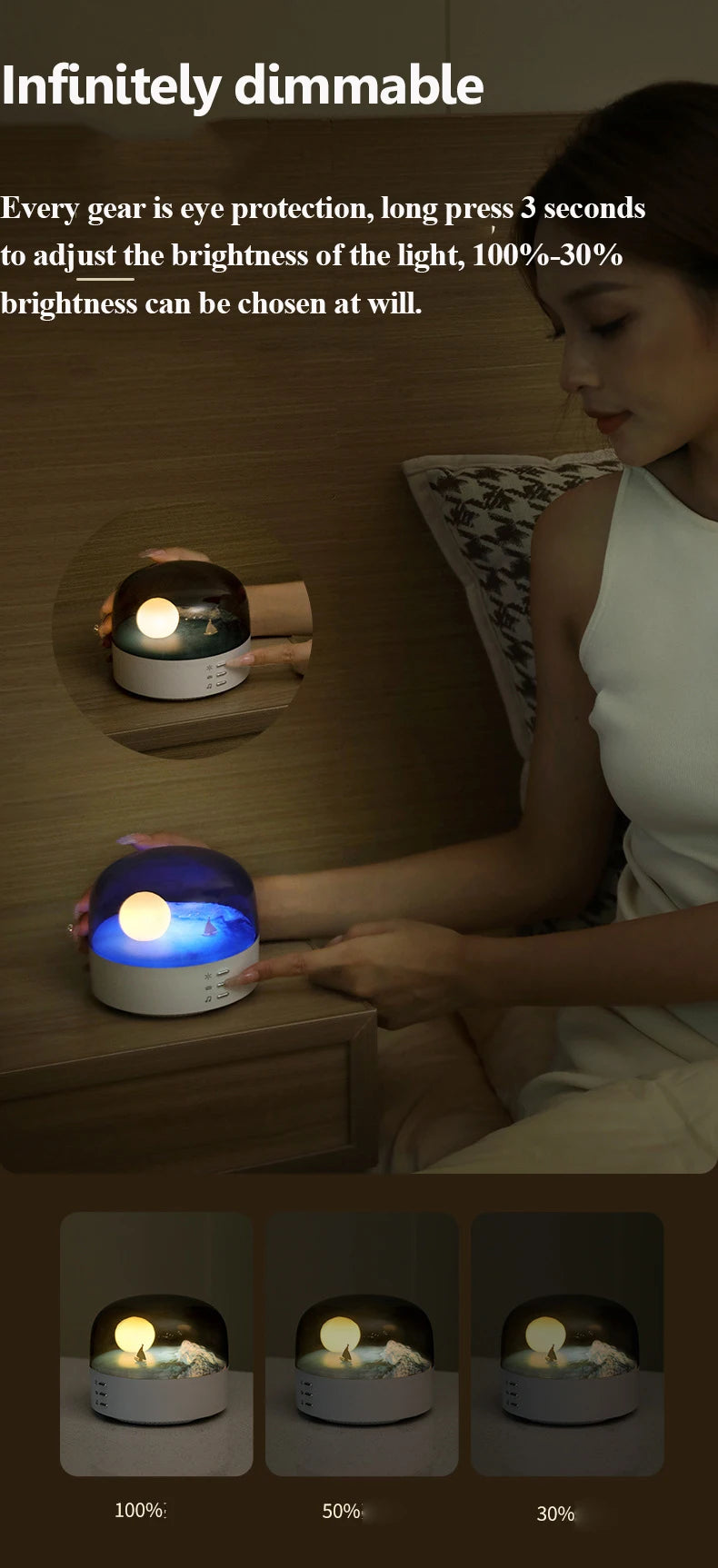 Tragbarer Mini-Bluetooth-Lautsprecher, Umgebungslicht, hochwertiger Klang, Bluetooth-Musikbox mit Dimmung, weiches Licht, kabellose Musikwiedergabe