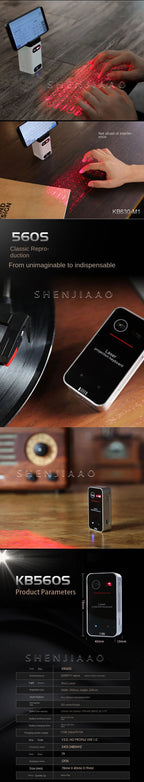 M1/KB560S Tragbare Mini Touch Tastatur Bluetooth Virtuelle Laser Tastatur Drahtlose Projektion Für Computer Telefon Laptop