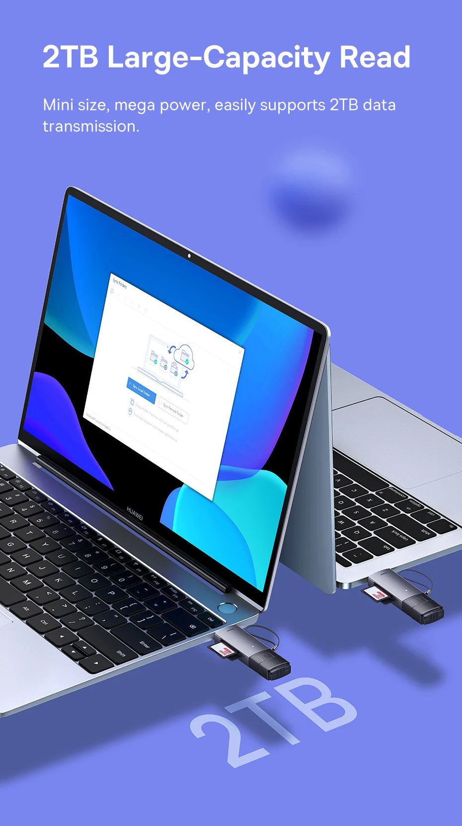 Baseus Kartenleser USB C & USB3.0 zu SD Micro SD TF Speicherkartengerät 104 MB/s 2 TB Smart Card Reader für Laptop-Zubehör