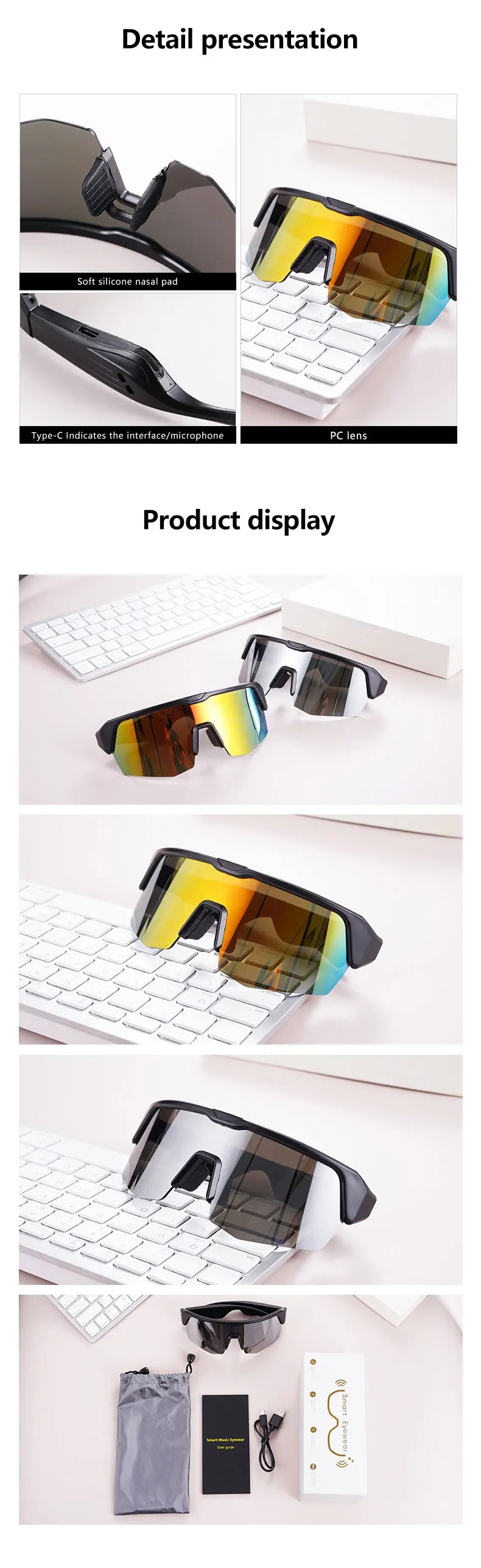 Radfahren Bluetooth Smart Brille, Technologie Audio Anruf, Remote Headset, Sonnenbrille, Sport Fahren, Musik Ohrhörer, Kopfhörer