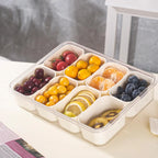 8 Gitter tragbare Snackplatten Organizer geteilt Serviert ablett mit Deckel und Griff mit wieder verwendbaren Snack box Wohnkultur Drops hipping