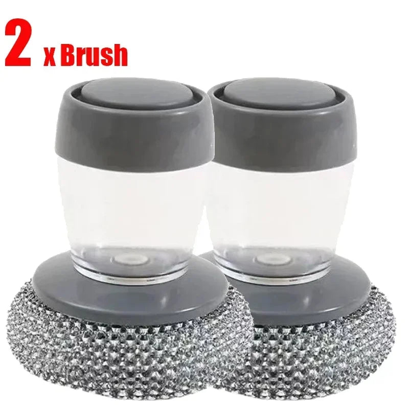 1 ~ 10PCs Geschirrspülbürste mit Seifenspender, automatische Seifenflüssigkeit, Topfbürste, Küchenreinigungsbürsten, Werkzeug