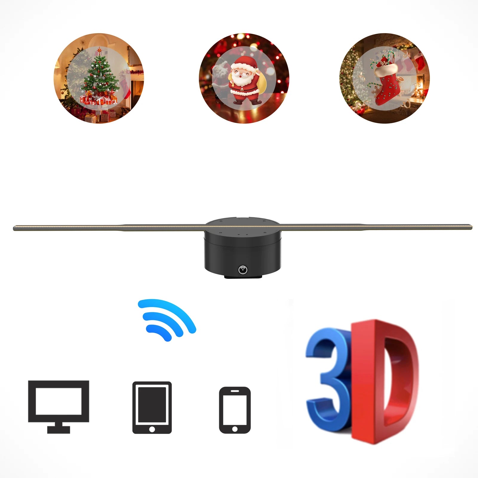 3d hologramm projektor pd45 werbung display fan wand montierter player 3d bloßes auge hd led foto video mit 352 stücke led licht