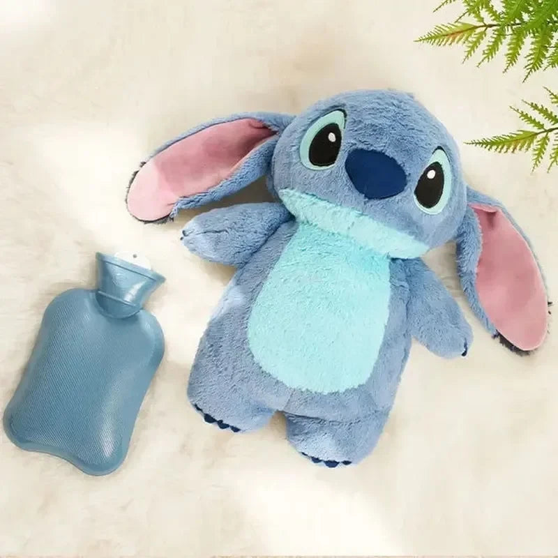 Stitch Anime Winter Extra große Plüsch-Wärmflasche für Damen, Zuhause, Wasserfüllung, Handwärmer, Urlaubsgeschenk für Freundin