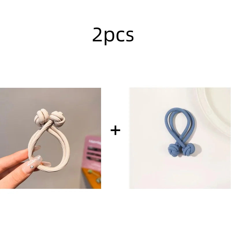 Haarband mit Knotendesign, elastisches Nylon-Haargummi für Pferdeschwänze, dickes und strapazierfähiges Haarstyling-Accessoire, schlichte Eleganz und Niedlichkeit für jeden Tag, verschiedene Farboptionen
