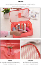 6 Teile/Satz, Rosa/Blau/Grau Reise Tasche, Große Kapazität, Wasserdichte Gepäck, Kleidung/ Unterwäsche Tasche, Tasche mit Zipper