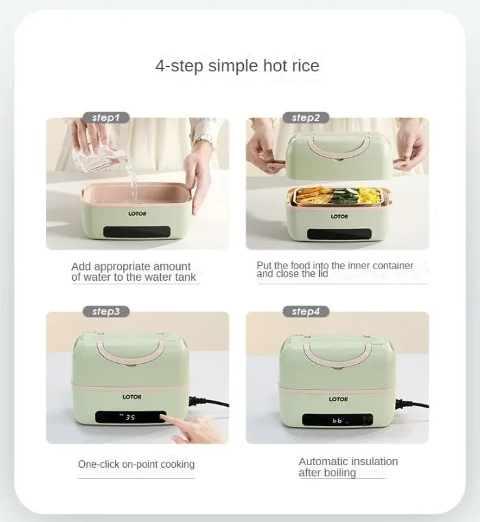 Büropersonal elektrische Heizung Lunchbox Mini Hot Box Doppelschicht Lebensmittelheizung Container