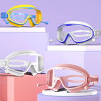 Schwimmbrille für Kinder im Alter von 3–15 Jahren, beschlagfrei, auslaufsicher, transparent, für Jungen und Mädchen, für Pool und Strand