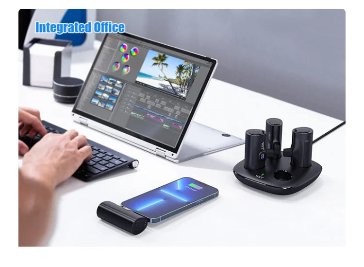 4 x 5000 mAh Mini-Powerbank mit Ladestation, tragbar, PD 20 W, Schnellladegerät, Powerbank für iPhone 16 x Samsung Xiaomi Poverbank