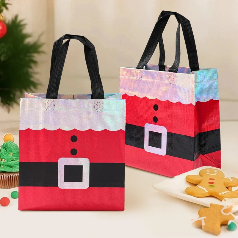 4 stücke Weihnachten Geschenk Taschen Weihnachten Party Dekoration Kinder Gefälligkeiten 2025 Weihnachten Santa Claus Handtaschen Navidad Natal Neue Jahr geschenk 2026