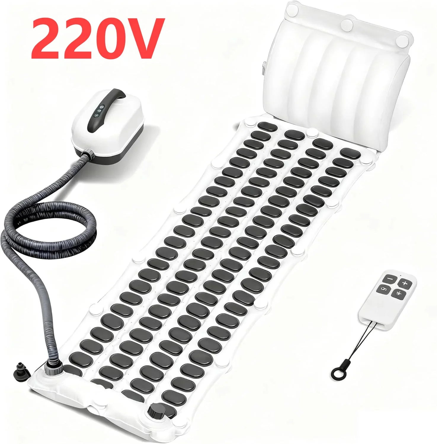 EOEKKY Badewannen-Massagematte 124cm – Spa, Hydromassage, Blasenmaschine, 220V/110V