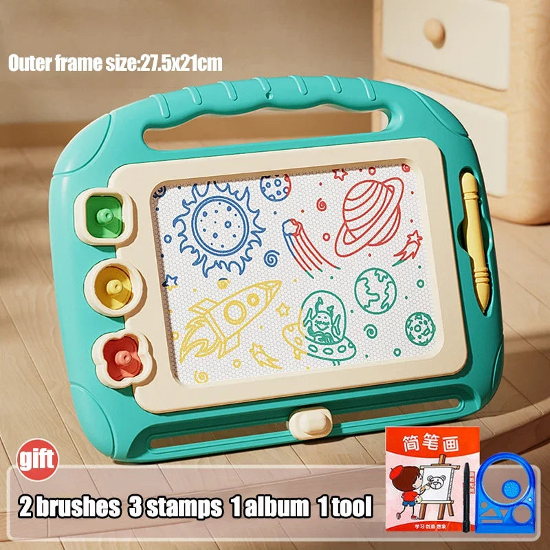 Kinder Cartoon Reißbrett Baby Puzzle Magnetische Schreibtafel Spielzeug Graffiti Magnetische Reißbrett Montessori Spielzeug für Kinder