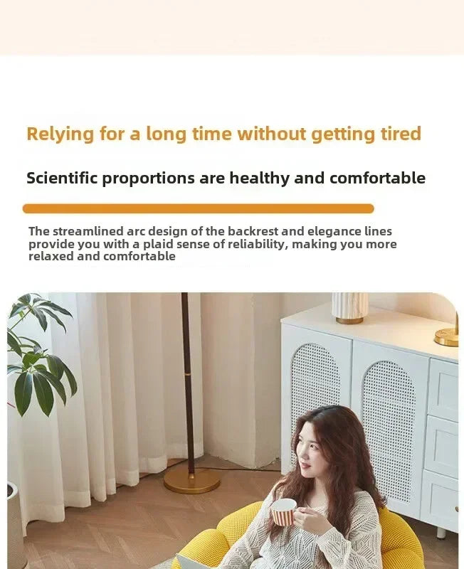 Einzelsitz-Kürbis-Lazy-Sofa kann zurücklehnen werden. Designer Rochburg-Fußballsofa für Balkon, Schlafzimmer, bequeme Lounge-Couch