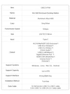 ORICO 10-in-1-USB-C-Dockingstation mit M.2-SSD-Gehäuse PD100W-Lade-Ethernet 4K60 Hz HDMI-Com 3,5-mm-Audiovolumeregler