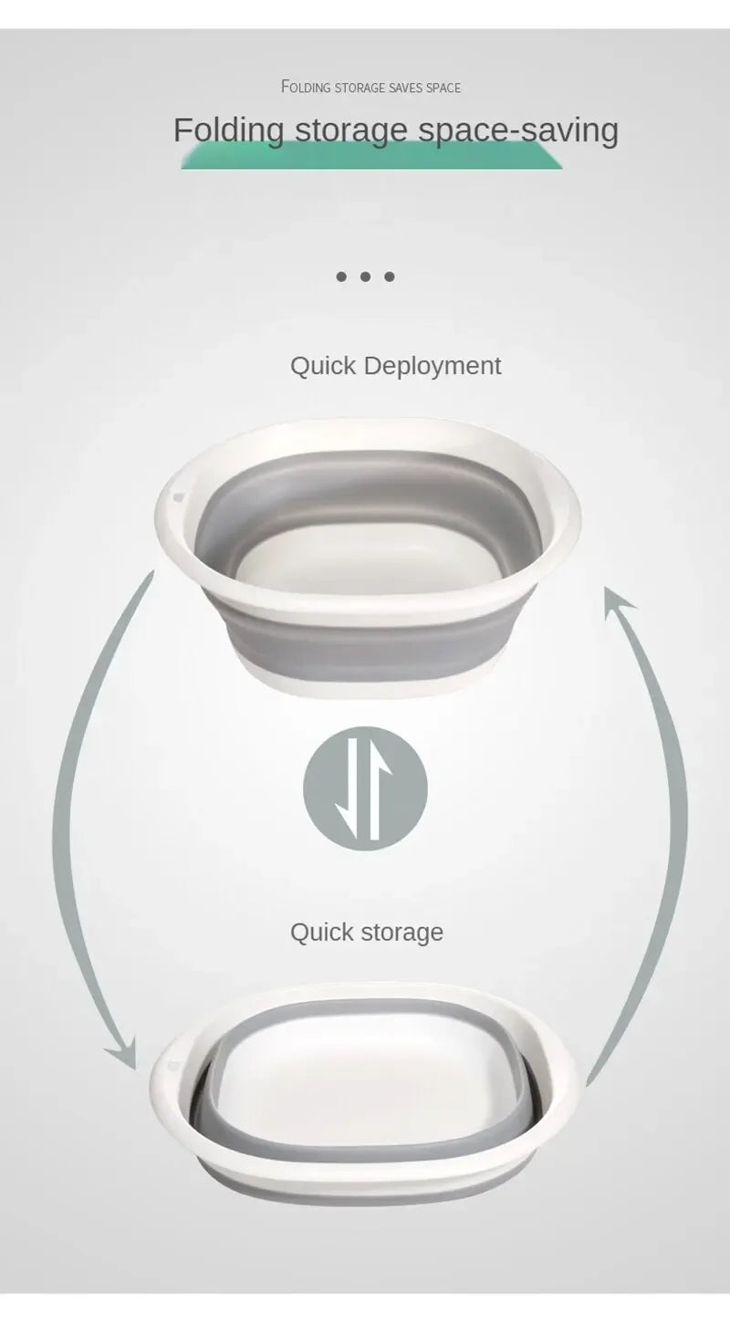 Klappwaschbecken aus Kunststoff, tragbare Waschbecken, zusammenklappbare Wäschewanne für Erwachsene, Baby-Badewanne, Badezimmer, Küchenzubehör, Waschbecken