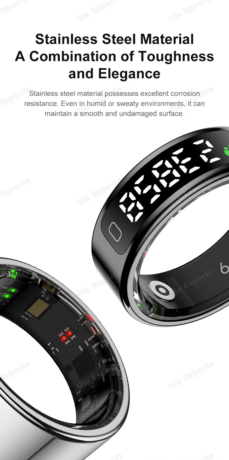Neue R11 Smart Ring Männer Frauen LED Display Bildschirm Herzfrequenz Blut Sauerstoff Überwachung Wasserdichte Multi Sport Modi Smartrings 2025