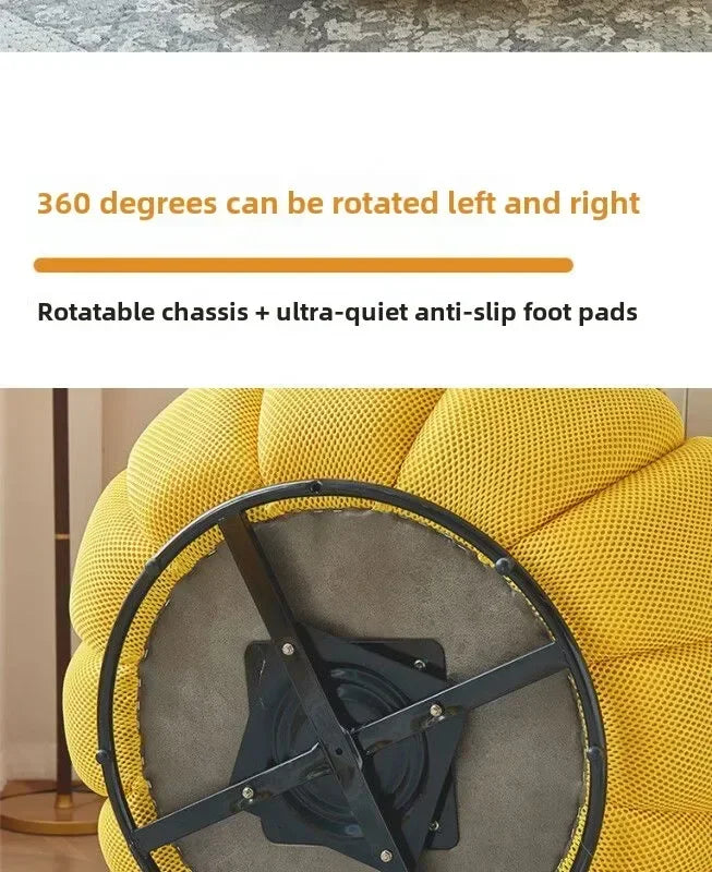 Einzelsitz-Kürbis-Lazy-Sofa kann zurücklehnen werden. Designer Rochburg-Fußballsofa für Balkon, Schlafzimmer, bequeme Lounge-Couch