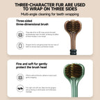 3D-Handzahnbürste Dreiseitige U-förmige weiche Zahnbürste für die umfassende Mundreinigung für Erwachsene (Farbe zufällig)