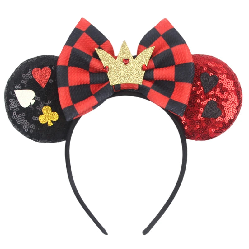 Prinzessin Haarreif mit Pailletten-Bogen – Disney-Motive, Halloween & Party | Damen & Kinder