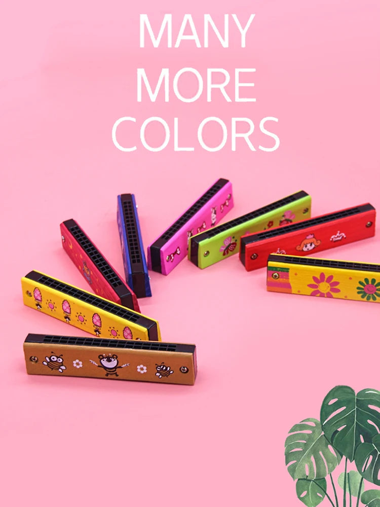 Kinder Holz Mundharmonika Musikinstrument Spielzeug Musik Lehrmittel Puzzle Frühe Bildung Kindergarten Anfänger TMZ