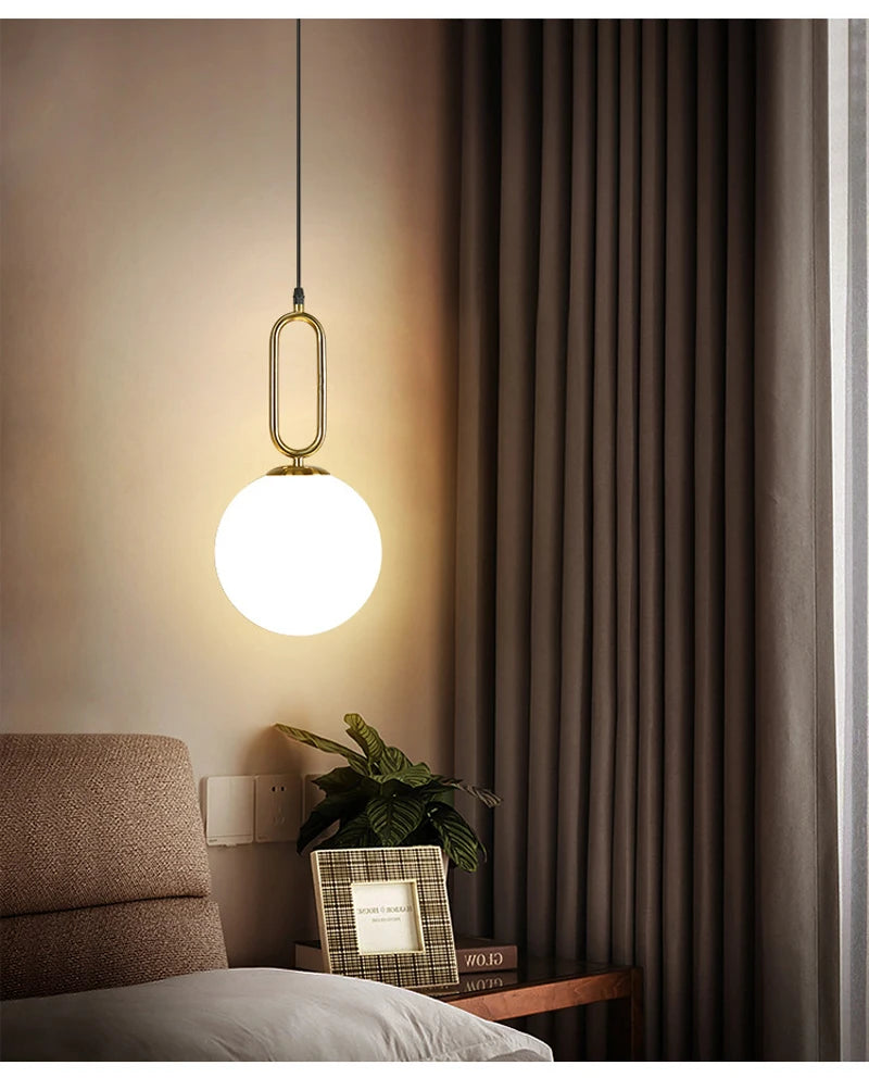Nordische Glaskugel Pendel leuchten Messing schwarz Hängelampe modernes Wohnzimmer Esszimmer Schlafzimmer Dekor Decken leuchte Haus Lampen für Schlafzimmer Wohnzimmer Korridor Licht Balkon Lichter Decken leuchten