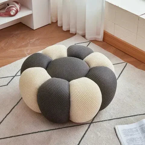 Einzelsitz-Kürbis-Lazy-Sofa kann zurücklehnen werden. Designer Rochburg-Fußballsofa für Balkon, Schlafzimmer, bequeme Lounge-Couch