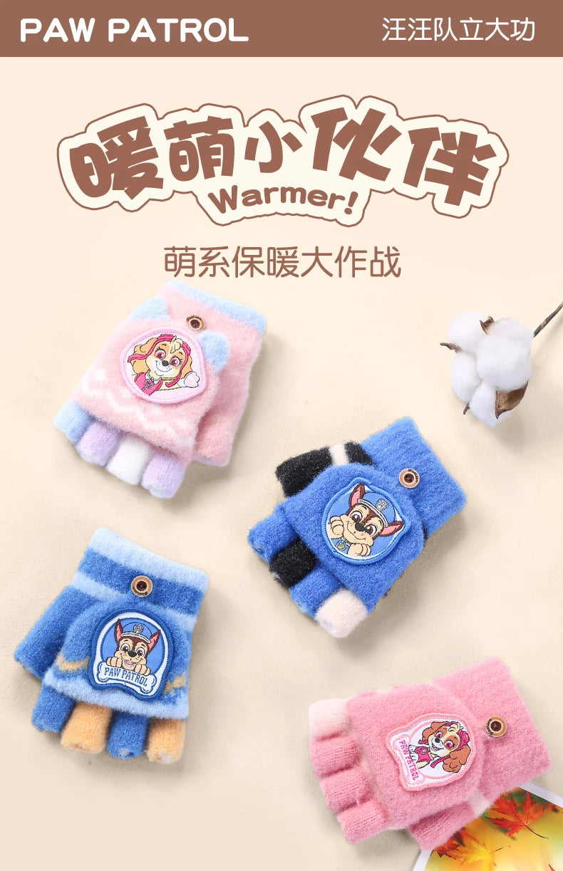 Echte Paw Patrol Winter KINDER Handschuh Chase Marshall Skye Everest Rubble Zuma Rocky Ryder Kinder Fäustlinge Weihnachtsgeschenk 2-6T
