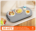 TINSOL Elektrisches Heizplatte für Lebensmittel, tragbares, zusammenklappbares Heiztablett mit 8 Temperatureinstellungen, thermostatisches Lebensmittel-Heizkissen