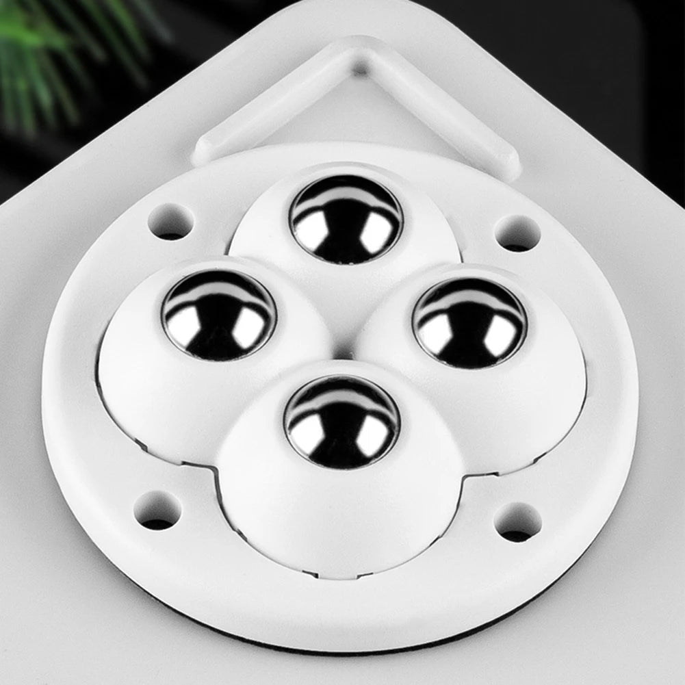 4 Stück klebrige drehbare Riemenscheibe, 360 Grad freie Drehung, selbstklebende Lenkrollen, Zubehör für Behälter, Aufbewahrungsbox, Möbel