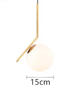 Moderne Led Hängen Lampe Minimalismus Metall Anhänger Lichter Glas Runde Glas Ball Nacht Beleuchtung Wohnzimmer Küche Nordic Deco