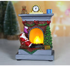 Weihnachten leuchtende Ornamente Weihnachtsmann Schneemann Kamin Harz LED Nachtlicht Weihnachtsdekoration Urlaub Kinder Spielzeug Geschenk